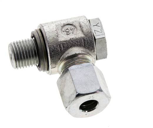 8S & G1/4'' Verzinkter Stahl-Drehgelenk-Schneidfitting mit Außengewinde 400 bar NBRO-Ring Drehbar ISO 8434-1