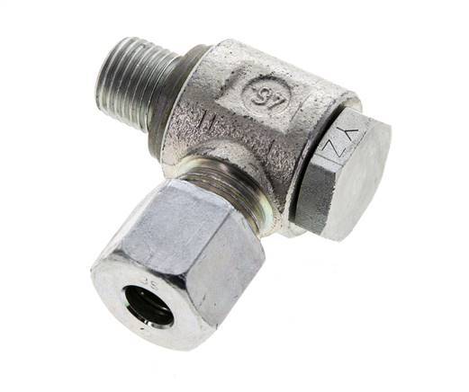 8S & G1/4'' Verzinkter Stahl-Drehgelenk-Schneidfitting mit Außengewinde 400 bar NBRO-Ring Drehbar ISO 8434-1