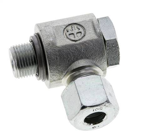 10S & G3/8'' Verzinkter Stahl-Drehgelenk-Schneidfitting mit Außengewinde 400 bar NBRO-Ring Drehbar ISO 8434-1
