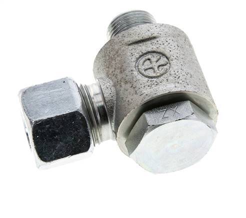 12S & G3/8'' Zink plated Steel Swivel Joint Cutting Fitting with Male Threads 400 bar NBRO-ring Rotatable ISO 8434-1