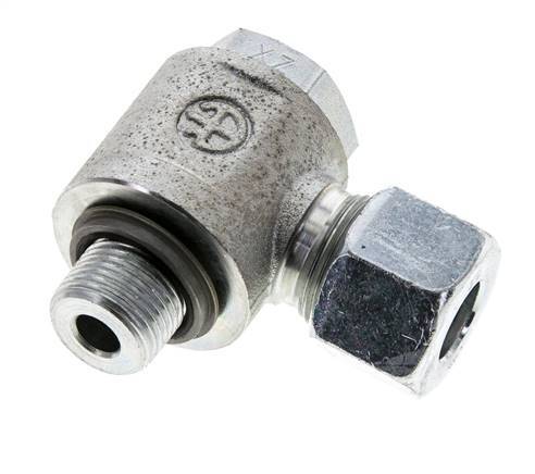 12S & G3/8'' Verzinkter Stahl-Drehgelenk-Schneidfitting mit Außengewinde 400 bar NBRO-Ring Drehbar ISO 8434-1