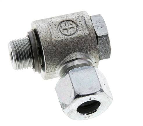 12S & G3/8'' Verzinkter Stahl-Drehgelenk-Schneidfitting mit Außengewinde 400 bar NBRO-Ring Drehbar ISO 8434-1