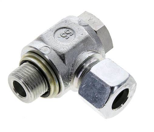 14S & G1/2'' Verzinkter Stahl-Drehgelenk-Schneidfitting mit Außengewinde 400 bar NBRO-Ring Drehbar ISO 8434-1
