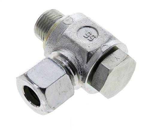 14S & G1/2'' Verzinkter Stahl-Drehgelenk-Schneidfitting mit Außengewinde 400 bar NBRO-Ring Drehbar ISO 8434-1
