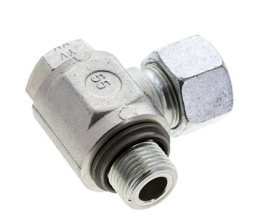 16S & G1/2'' Verzinkter Stahl-Drehgelenk-Schneidfitting mit Außengewinde 400 bar NBRO-Ring Drehbar ISO 8434-1