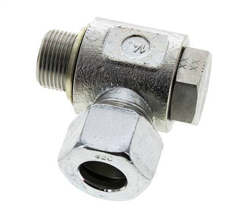 20S & G3/4'' Verzinkter Stahl-Drehgelenk-Schneidfitting mit Außengewinde 400 bar NBRO-Ring Drehbar ISO 8434-1