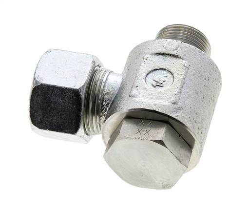20S & G3/4'' Verzinkter Stahl-Drehgelenk-Schneidfitting mit Außengewinde 400 bar NBRO-Ring Drehbar ISO 8434-1