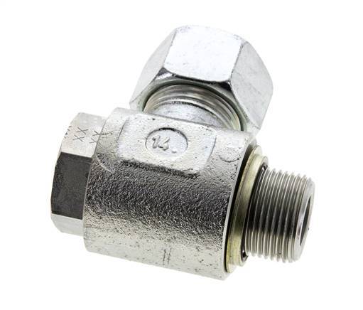 20S & G3/4'' Verzinkter Stahl-Drehgelenk-Schneidfitting mit Außengewinde 400 bar NBRO-Ring Drehbar ISO 8434-1