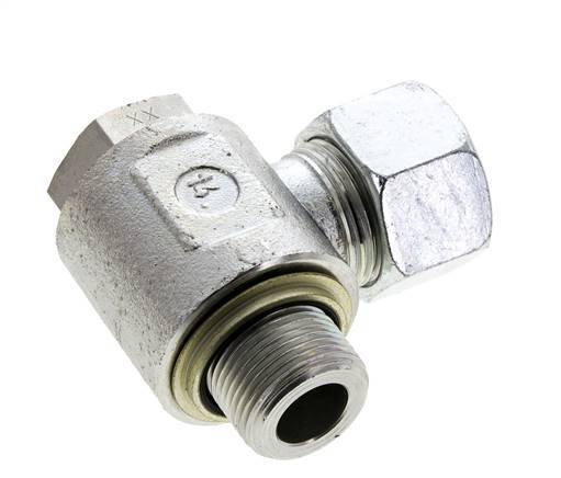 20S & G3/4'' Verzinkter Stahl-Drehgelenk-Schneidfitting mit Außengewinde 400 bar NBRO-Ring Drehbar ISO 8434-1