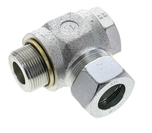 30S & G1-1/4'' Zink plated Steel Swivel Joint Cutting Fitting with Male Threads 250 bar NBRO-ring Rotatable ISO 8434-1