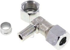 12S Verzinkter Stahlwinkel Schneidfitting mit Drehgelenk 630 bar NBR Einstellbar ISO 8434-1