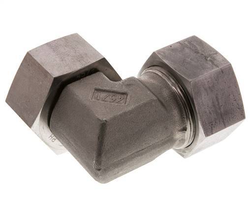 38S Edelstahl-Winkel-Schneidfitting mit Drehgelenk 315 bar FKM Einstellbar ISO 8434-1