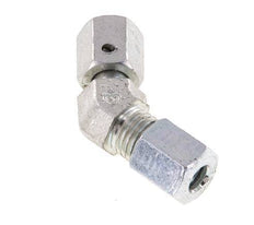 6L Zink plated Steel 45deg Elbow Cutting Fitting with Swivel 315 bar NBR O-ring Sealing Cone Adjustable ISO 8434-1
