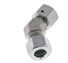 12L verzinkter Stahl 45 Grad Schneidverschraubung mit Drehgelenk 315 bar NBR O-Ring Dichtungskonus Einstellbar ISO 8434-1