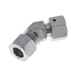 12L verzinkter Stahl 45 Grad Schneidverschraubung mit Drehgelenk 315 bar NBR O-Ring Dichtungskonus Einstellbar ISO 8434-1