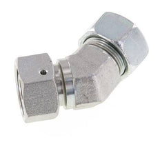 18L verzinkter Stahl 45Grad Winkelverschraubung mit Drehgelenk 315 bar NBR O-Ring Dichtungskonus Einstellbar ISO 8434-1