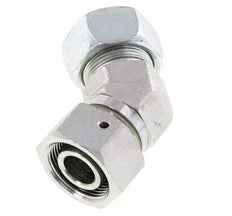 18L verzinkter Stahl 45Grad Winkelverschraubung mit Drehgelenk 315 bar NBR O-Ring Dichtungskonus Einstellbar ISO 8434-1
