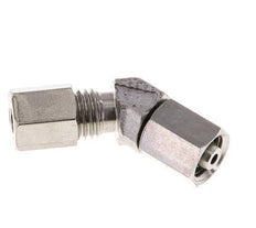 6L Edelstahl 45Grad Schneidverschraubung mit Drehgelenk 315 bar FKM O-Ring Dichtungskonus Einstellbar ISO 8434-1