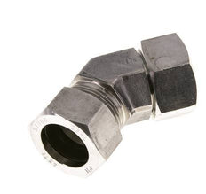 28L Edelstahl 45Grad Schneidverschraubung mit Drehgelenk 160 bar FKM O-Ring Dichtungskonus Einstellbar ISO 8434-1