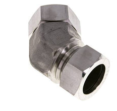 35L Stainless Steel 45deg Elbow Cutting Fitting with Swivel 160 bar FKM O-ring Sealing Cone Adjustable ISO 8434-1
