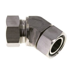 35L Edelstahl 45Grad Schneidverschraubung mit Drehgelenk 160 bar FKM O-Ring Dichtungskonus Einstellbar ISO 8434-1