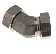 42L Edelstahl 45 Grad Schneidverschraubung mit Drehgelenk 160 bar FKM O-Ring Dichtungskonus Einstellbar ISO 8434-1