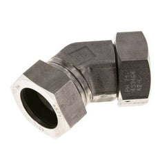 42L Edelstahl 45 Grad Schneidverschraubung mit Drehgelenk 160 bar FKM O-Ring Dichtungskonus Einstellbar ISO 8434-1