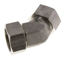 38S Edelstahl 45-Grad-Winkel-Schneidfitting mit Drehgelenk 315 bar FKM O-Ring-Dichtkonus Einstellbar ISO 8434-1