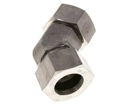 38S Edelstahl 45-Grad-Winkel-Schneidfitting mit Drehgelenk 315 bar FKM O-Ring-Dichtkonus Einstellbar ISO 8434-1
