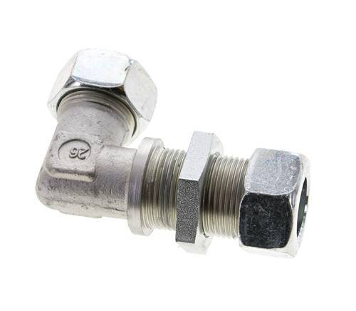 22L Zink plated Steel Elbow Cutting Fitting Bulkhead 160 bar ISO 8434-1