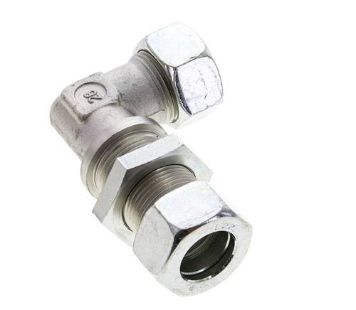 22L Zink plated Steel Elbow Cutting Fitting Bulkhead 160 bar ISO 8434-1