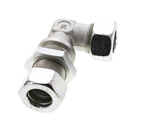 22L Zink plated Steel Elbow Cutting Fitting Bulkhead 160 bar ISO 8434-1