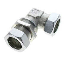 42L Zink plated Steel Elbow Cutting Fitting Bulkhead 160 bar ISO 8434-1