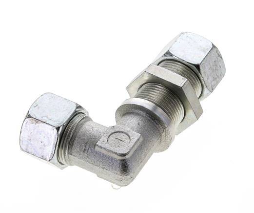 20S verzinkter Stahlwinkel Schneidverschraubung Schottwand 400 bar ISO 8434-1