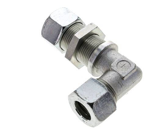 20S verzinkter Stahlwinkel Schneidverschraubung Schottwand 400 bar ISO 8434-1