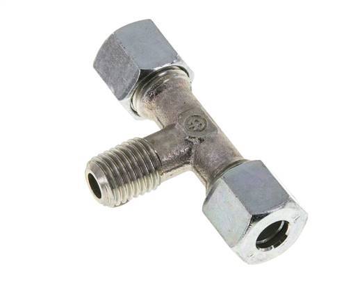 8L & M12x1,5 (con) Verzinkter Stahl T-Shape T-Verschraubung mit Außengewinde 315 bar ISO 8434-1