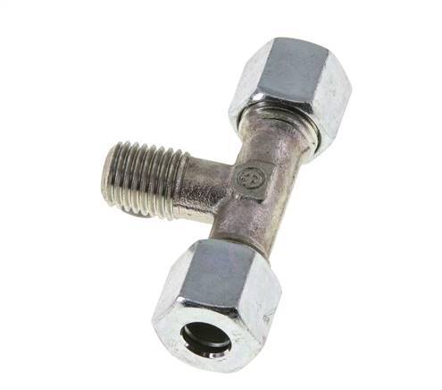 8L & M12x1,5 (con) Verzinkter Stahl T-Shape T-Verschraubung mit Außengewinde 315 bar ISO 8434-1