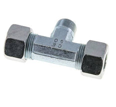 15L & M18x1.5 (con) Zink plated Steel T-Shape Tee Cutting Fitting with Male Threads 315 bar ISO 8434-1