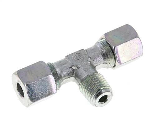 8S & M14x1,5 (con) Verzinkter Stahl T-Shape T-Stück mit Außengewinde 640 bar ISO 8434-1