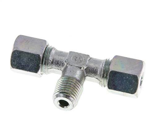 8S & M14x1,5 (con) Verzinkter Stahl T-Shape T-Stück mit Außengewinde 640 bar ISO 8434-1