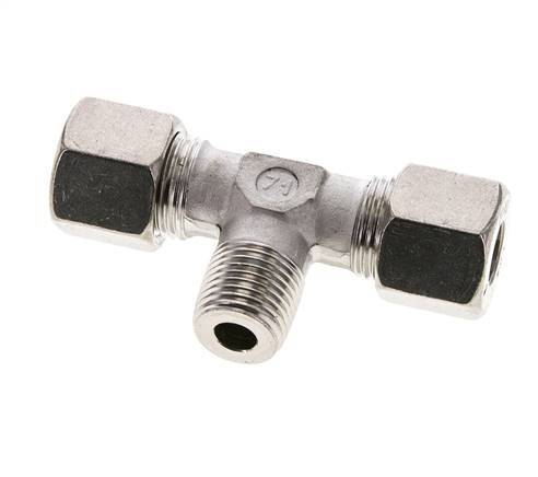 10S & M16x1,5 (con) T-Stück aus Edelstahl mit Außengewinde 630 bar ISO 8434-1