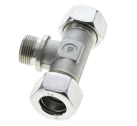 22L & G3/4'' Verzinkter Stahl T-Shape T-Stück mit Außengewinde 160 bar ISO 8434-1