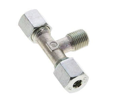 6S & R1/4'' Zink plated Steel T-Shape Tee Cutting Fitting with Male Threads 630 bar ISO 8434-1