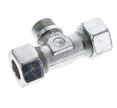 25S & G1'' Zink plated Steel T-Shape Tee Cutting Fitting with Male Threads 400 bar ISO 8434-1