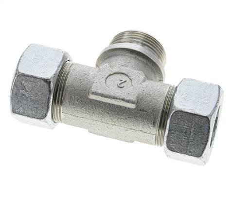30S & G1-1/4'' Verzinkter Stahl T-Shape T-Stück mit Außengewinde 400 bar ISO 8434-1