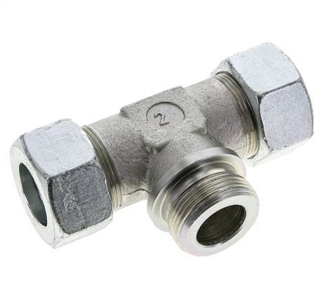 30S & G1-1/4'' Verzinkter Stahl T-Shape T-Stück mit Außengewinde 400 bar ISO 8434-1