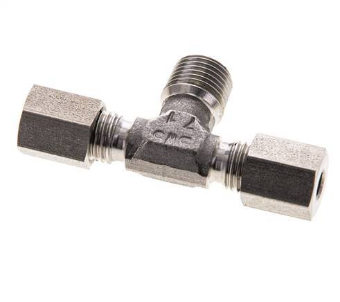 4LL & R1/8'' T-Stück aus Edelstahl mit Außengewinde, 100 bar ISO 8434-1