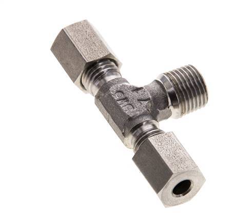 4LL & R1/8'' T-Stück aus Edelstahl mit Außengewinde, 100 bar ISO 8434-1
