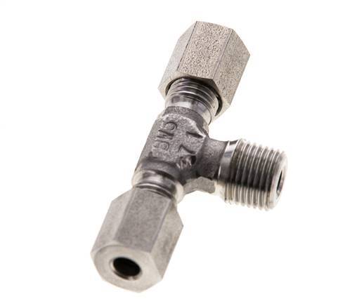 4LL & R1/8'' T-Stück aus Edelstahl mit Außengewinde, 100 bar ISO 8434-1