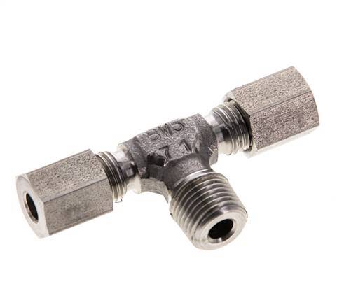 4LL & R1/8'' T-Stück aus Edelstahl mit Außengewinde, 100 bar ISO 8434-1